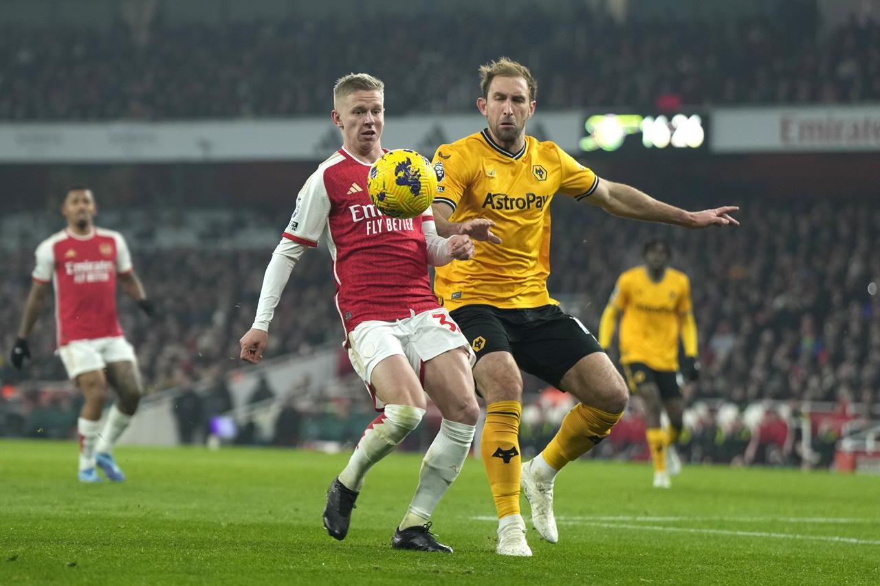 Arsenal dominates early and then hangs on to beat Wolves in EPL -  LakelandToday.ca