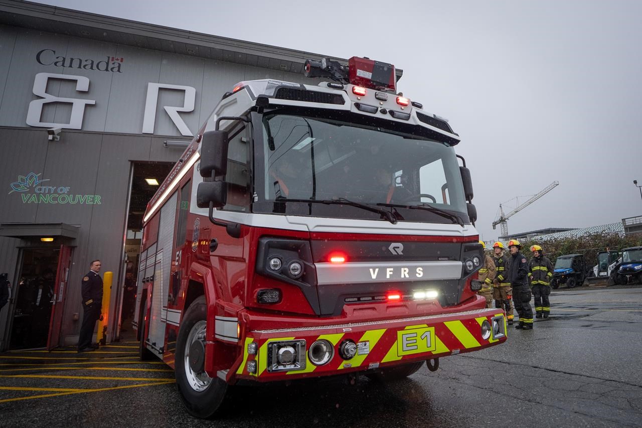 Vancouver unveils Canada's first electric fire truck in its pledge
