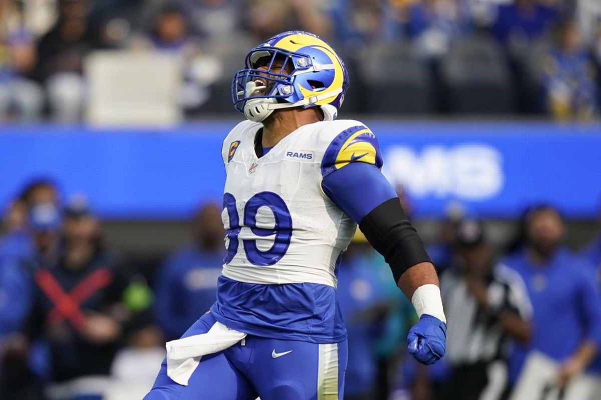 Rams star Aaron Donald downgraded to questionable with groin tightness ...