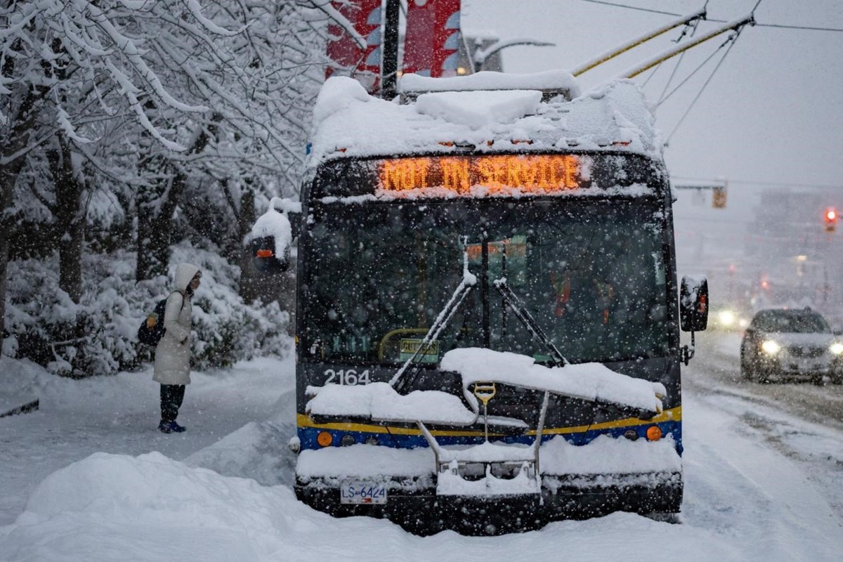 特大风雪关闭温哥华学校，极端天气警报引关注