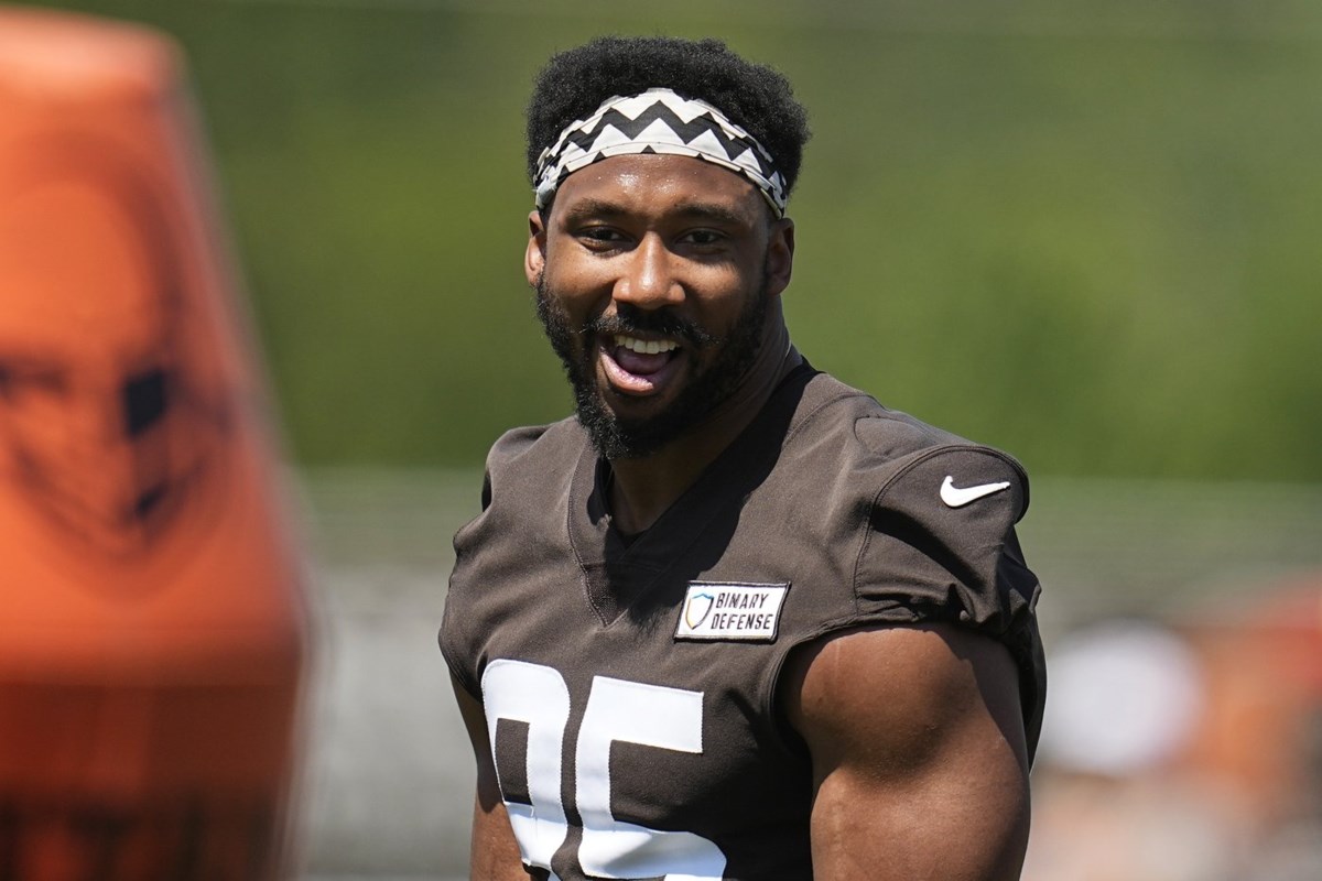 On edge: Browns star Myles Garrett unsatisfied by personal success ...