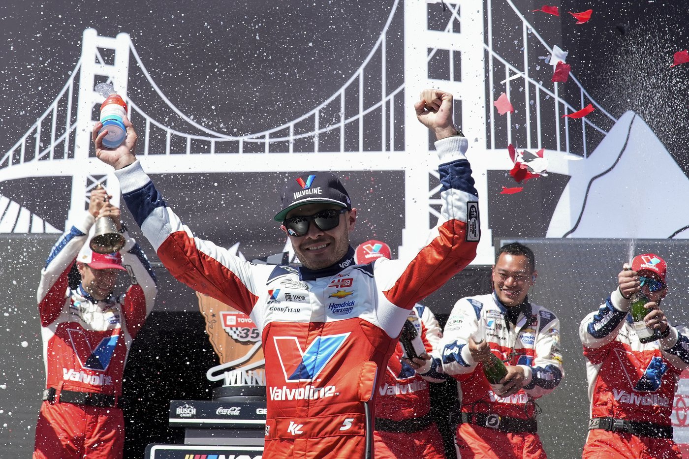 Kyle Larson celebrates NASCAR playoff waiver with another win and the Cup  Series points lead - Victoria Times Colonist