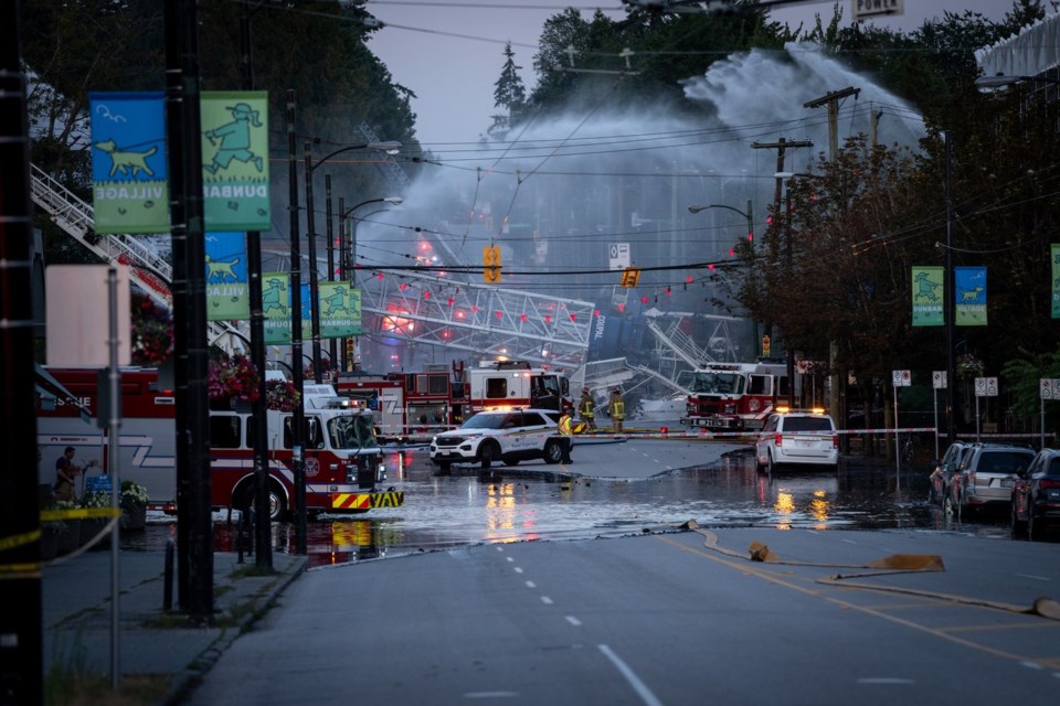 Vancouver residents displaced after major fire burns homes as crane ...