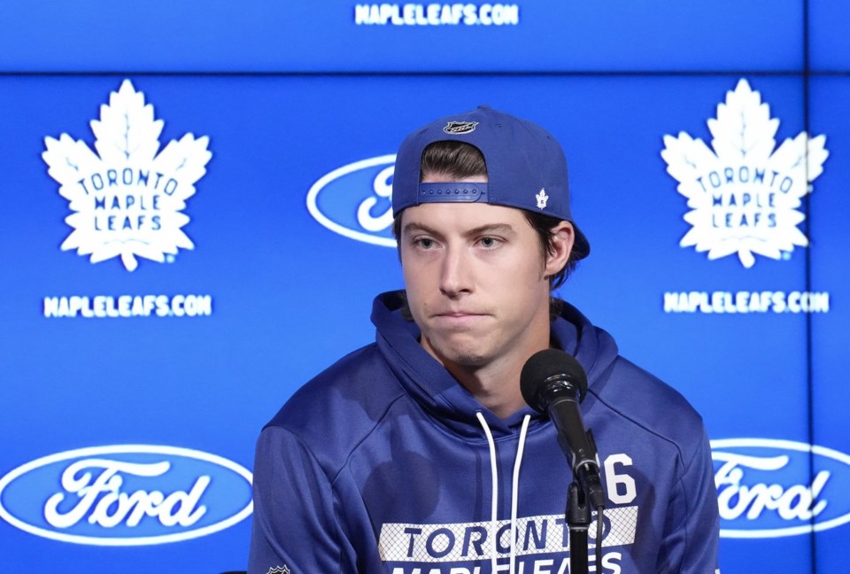 Maple Leafs star Mitch Marner declines to answer contract questions - Delta  Optimist