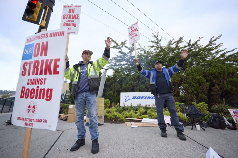 Boeing factory workers go on strike after rejecting contract offer