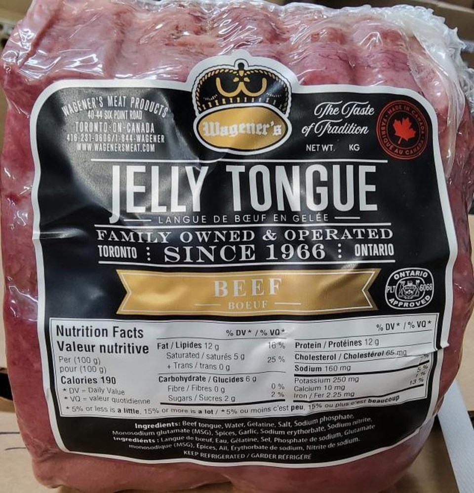 Four people in Ontario sickened with listeriosis amid beef tongue