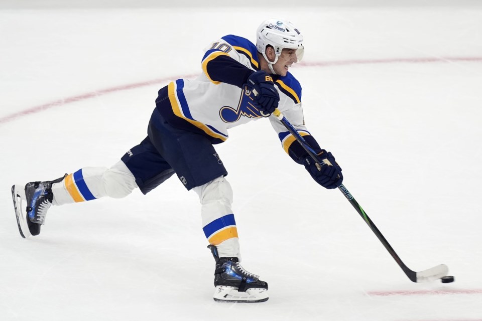 Brayden Schenn scores OT winner to lift the Blues over the Bruins 3 2 Tri City News