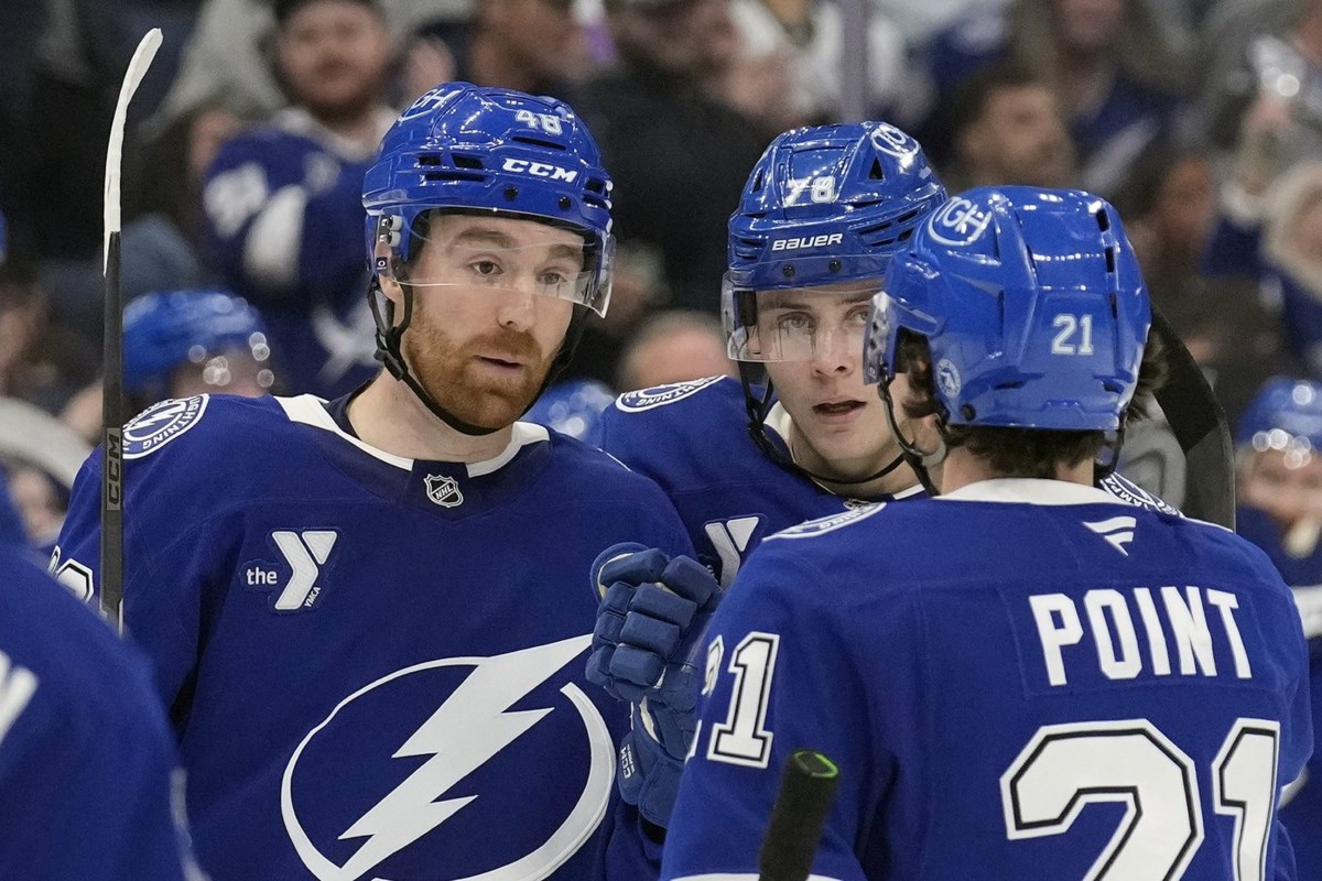 Hagel Scores 2, Point Has 4 Assists In Lightning's 8-1 Win Over Sharks ...