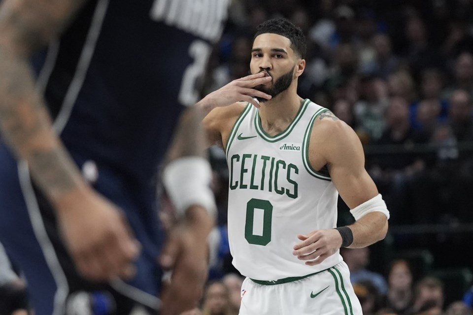 Tatum, White help Celtics pull away to beat Mavericks 122-107 in first  meeting since NBA Finals - St. Albert News