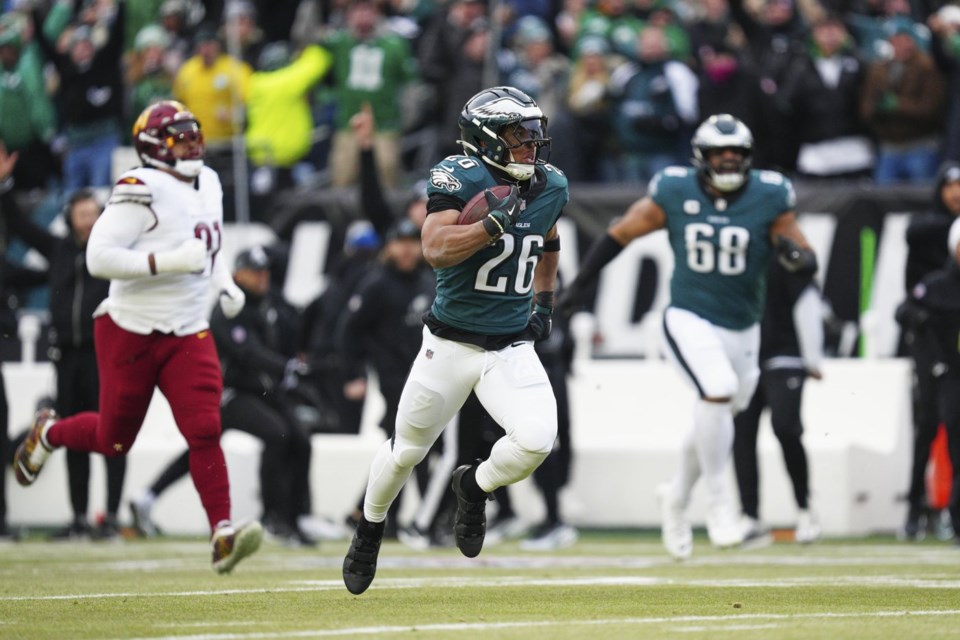 Eagles' Saquon Barkley shines for Eagles with 3 touchdowns in NFC title  game win - Vancouver Is Awesome