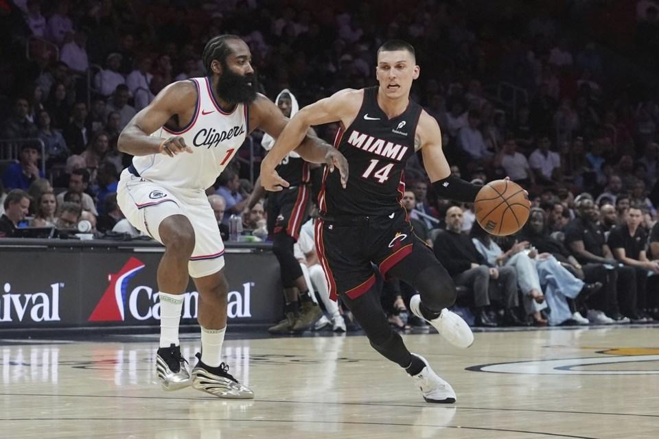 Bogdanovic scores 30, Zubac adds 26 and Clippers roll past Heat 119-104