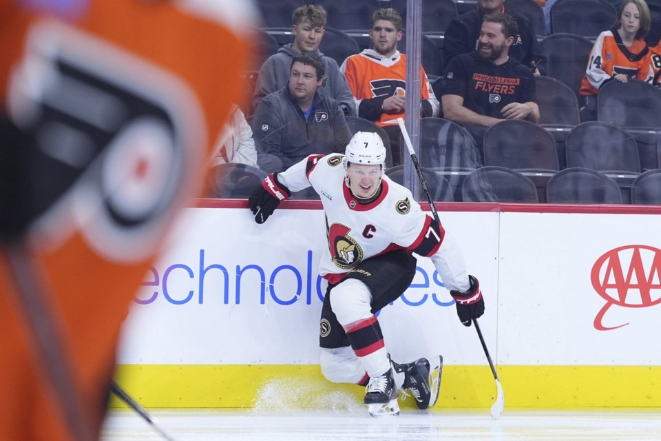 Tkachuk, Amadio pace Senators in 5-2 win over Flyers