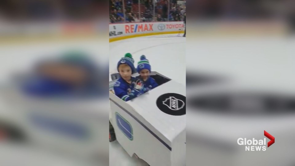 Viral Vernon, B.C. Zamboni kids take a ride at Vancouver ...