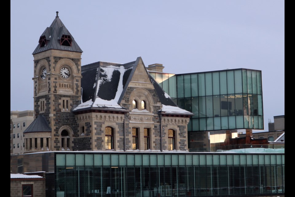 The Old Post Office Idea Exchange viewed across the river.