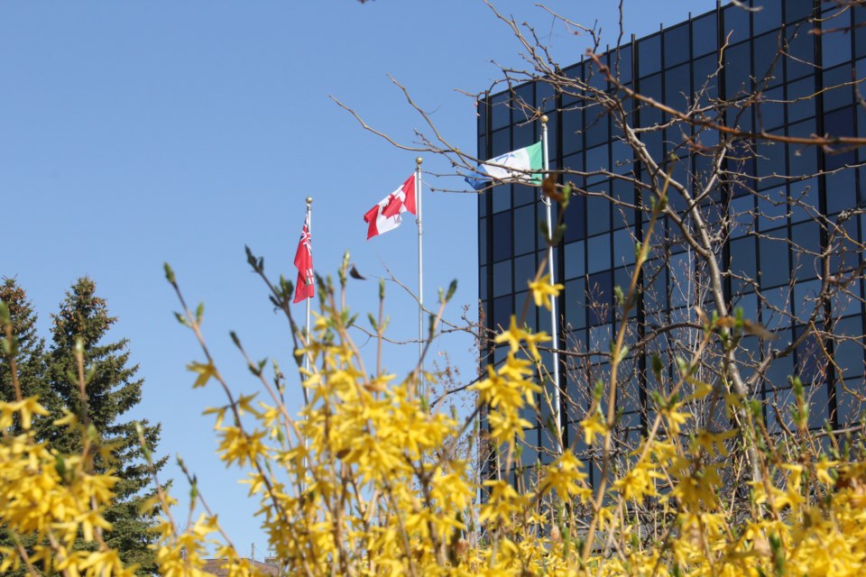 USED 2018-05-31goodmorning  10 North Bay City Hall in spring. Photo by Brenda Turl for BayToday.