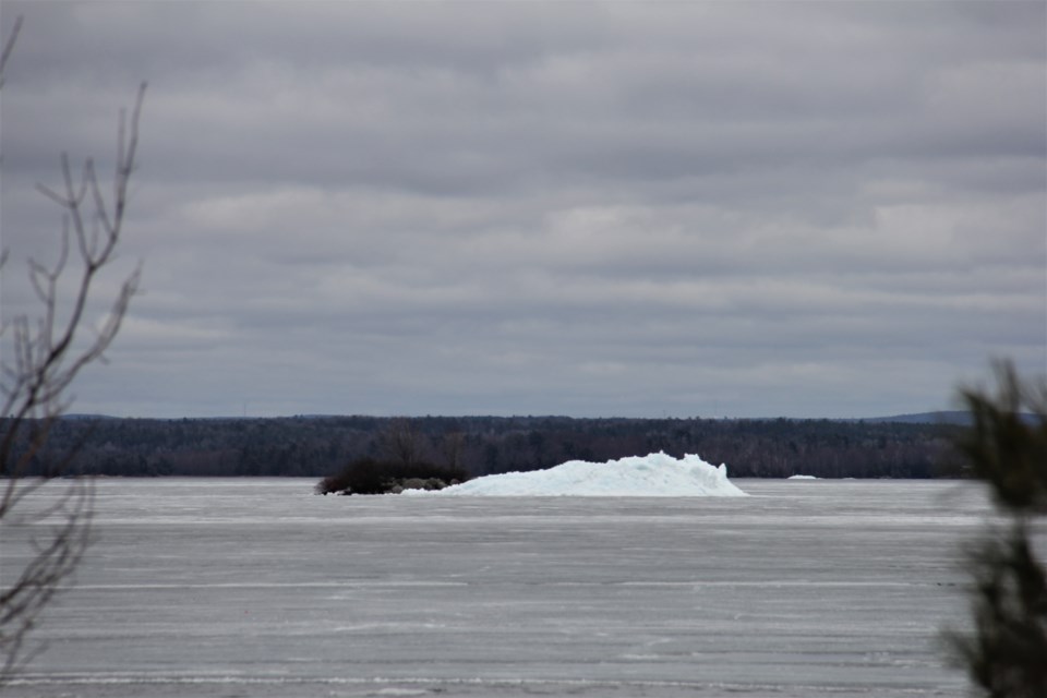 USED 2019-05-2goodmorning  2 Hayworth Island with ice. Photo by Brenda Turl for BayToday.