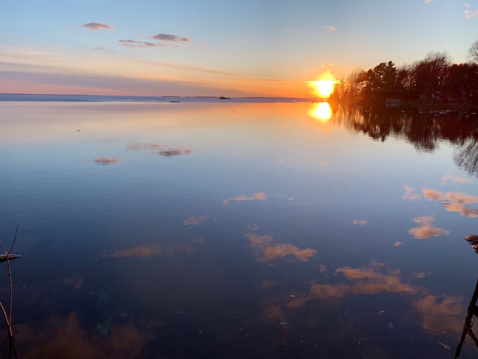 USED 2019-08-15goodmorningnorthbaybct  1 Sunset over a calm lake. Photo by Brenda Turl for BayToday.