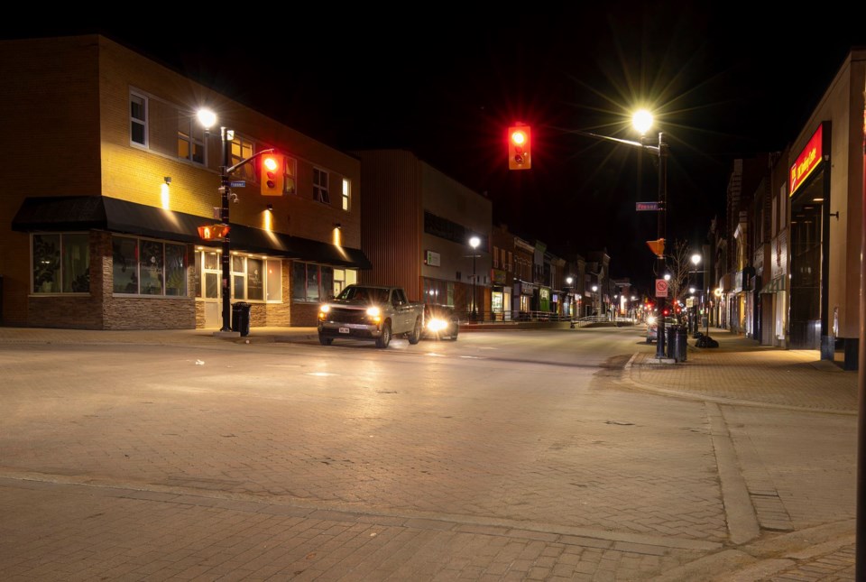 USED 2021-4-19goodmorningnorthbaybct  2 Downtown at night. North Bay. Courtesy of Pat Stack.