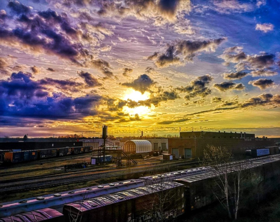 USED 2021-5-24goodmorningnorthbaybct  6 Sunrise over the railyards. North Bay. Courtesy of Garrett Campbell.