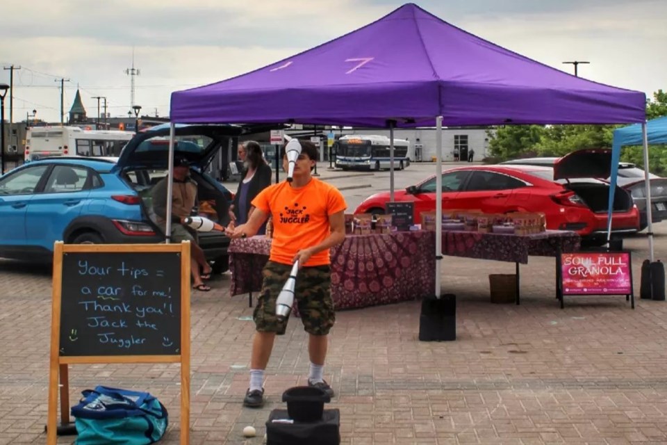 USED 2023-8-8goodmorningnorthbybct-4-the-juggler-farmers-market-north-bay-garrett-campbell