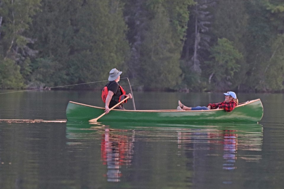 USED 2024-8-20goodmorningnorthbaybct-3-paddlin-and-relaxin-bass-lake-cobalt-sue-nielsen