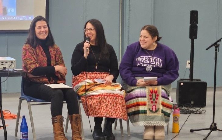 Dr. Chantelle Richmond, left, took part in a book launch and signing event for Because This Land is Who We Are, which she is a co-author of.