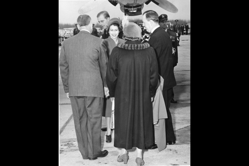 On Monday, October 15, 1951, at 3:24 p.m., the royal couple arrived in Kapuskasing via a Royal Canadian Air Force Canadair C-5 aircraft. 
https://www.facebook.com/townofkap/𝑷𝒉𝒐𝒕𝒐 𝒄𝒓𝒆𝒅𝒊𝒕𝒔: 𝑨𝒓𝒄𝒉𝒊𝒗𝒆𝒔 𝒐𝒇 𝒕𝒉𝒆 𝑹𝒐𝒏 𝑴𝒐𝒓𝒆𝒍 𝑴𝒆𝒎𝒐𝒓𝒊𝒂𝒍 𝑴𝒖𝒔𝒆𝒖𝒎
