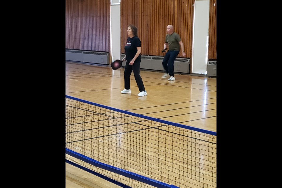 Pickup pickleball games are planned to take place Thursday morings at the Manitouwadge Rec Centre. (Photos by Marya Kalen)