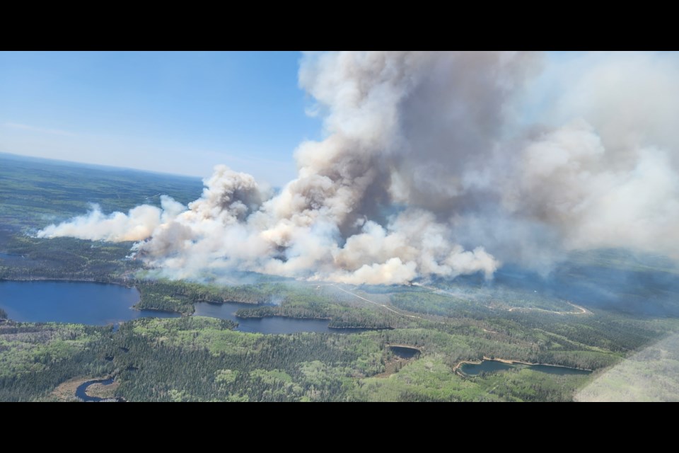 Depew River wildfire, located about 9 km southeast of White River (Ministry of Natural Resources and Forestry)