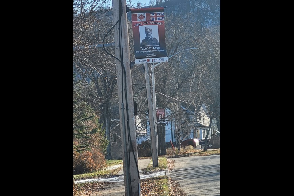 Banners displayed along White Blvd. and Salls St. in Red Rock.