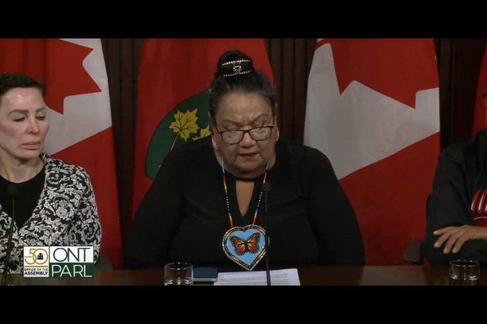 Chief June Black speaks at a news conference on Aug. 12, 2024.