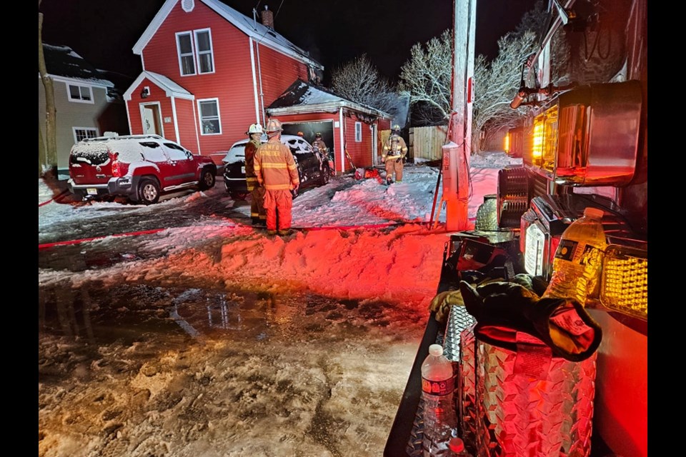 Sault Ste. Marie fire department was on the scene for about four hours Thursday morning battling the Dawson Street fire.