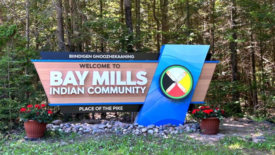 bay-mills-community-sign