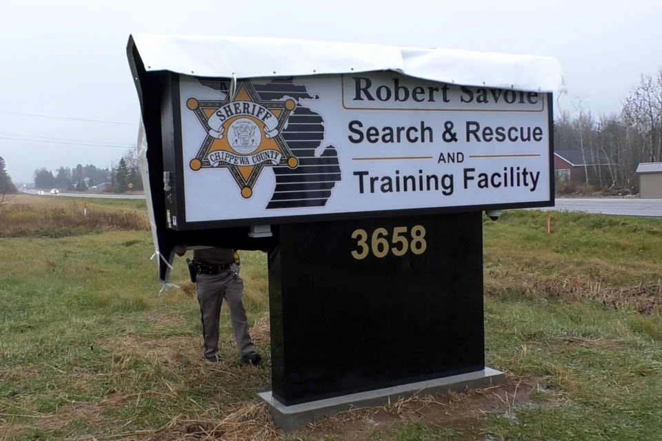 The new training and search and rescue facility was dedicated to Robert Savoie Monday afternoon.