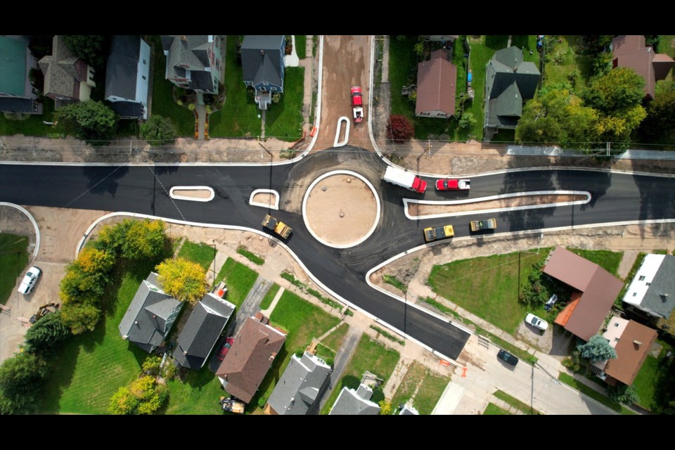 Workers started laying down asphalt this week on Easterday Avenue from Ashmun Street to Seymour Road.