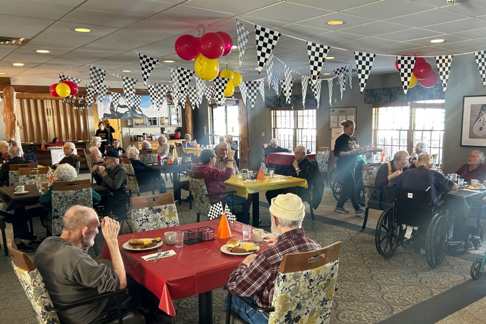 Freighter View Assisted Living staff and residents celebrated I-500 week with a luncheon Friday.