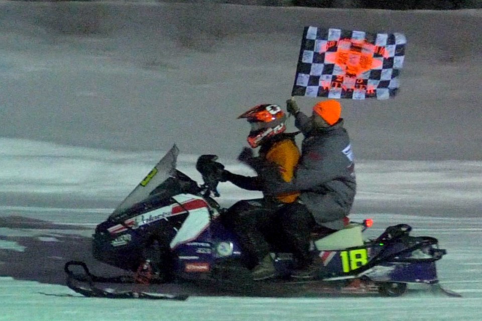 The 2025 I-500 Snowmobile Endurance Race wrapped up Saturday evening crowning first-time winners of the prestigious race. #18 Nelson Racing from MN took the checkered flag.