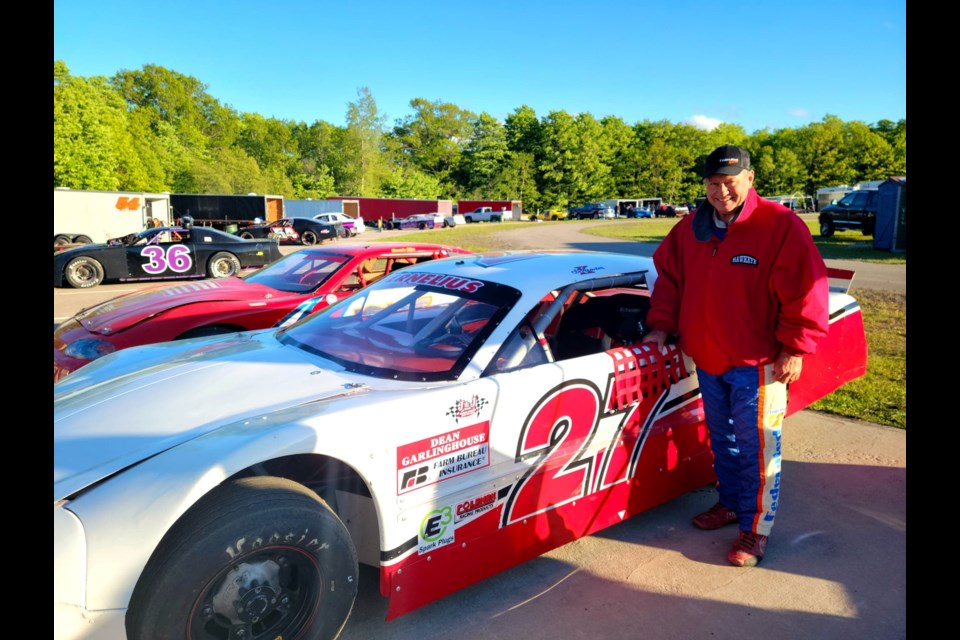 NASCAR celebrity Ken Schrader drives stock car #27 at second annual Kinross Klash Saturday, June 4