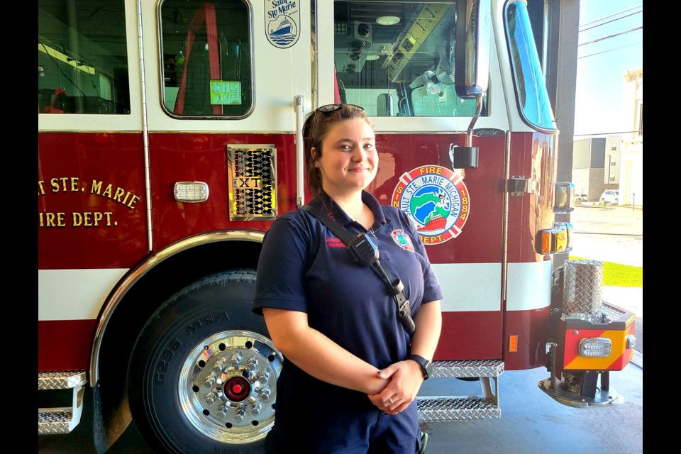 Rachel Vallad, 22, made Sault Ste. Marie history on Tuesday, Aug. 9 to become its fire department first female firefighter in 138 years