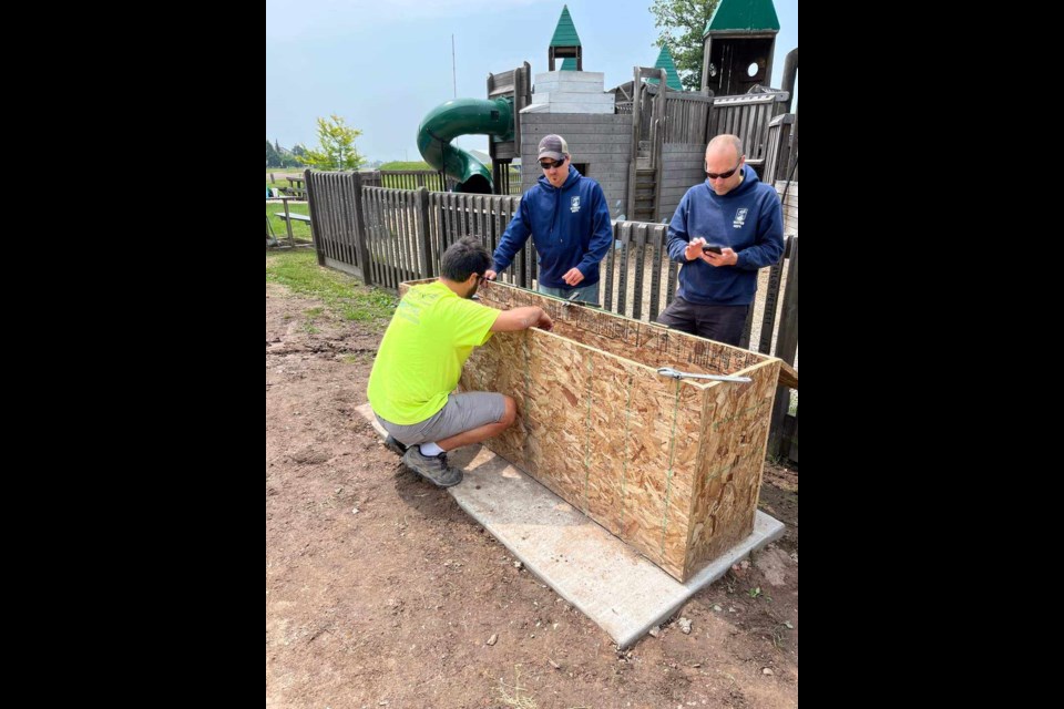 City of Sault Ste. Marie employees on Thursday, June 29 , 2023 investigate $8K in damages at Soo Splash Pad 