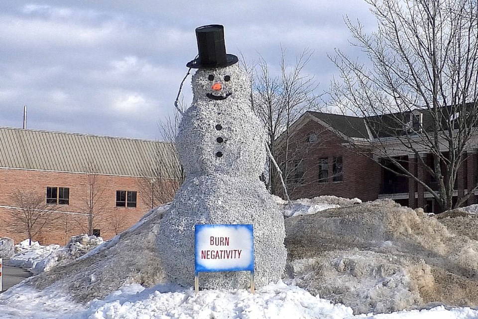 Lake Superior State University continues its 52-year tradition of setting fire to an enormous skeleton of wood covered in straw, wire, paint, and artful white paper to celebrate the beginning of spring