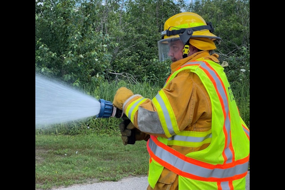 Rep. Prestin fights fire during his time volunteering for the Cedarville Fire Department