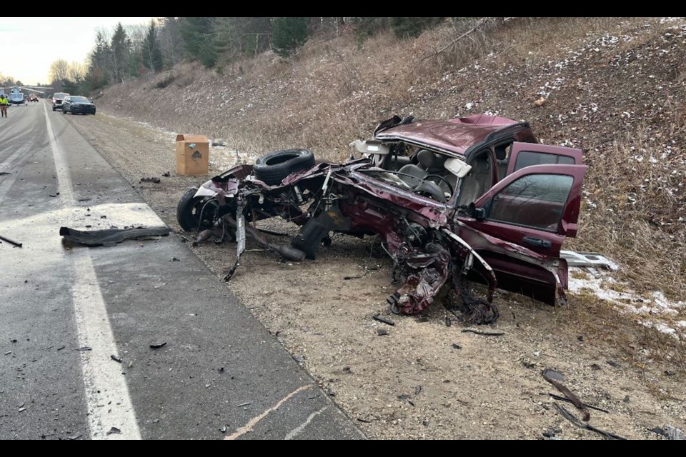 A head-on collision on US 31 near Old Dixie Highway in Banks Township on Wednesday, Dec. 20 sent two people to hospital, one with serious injuries