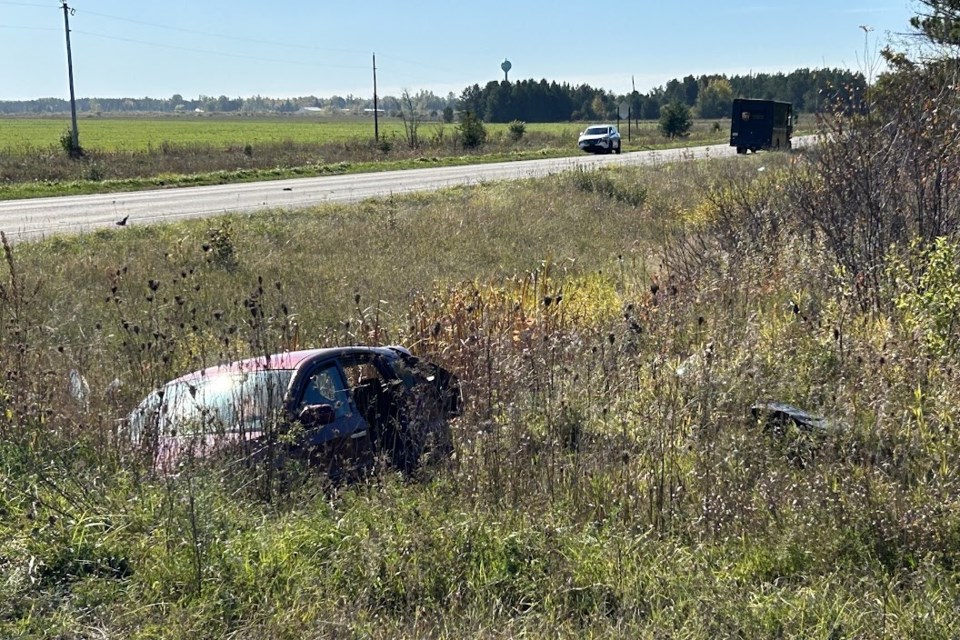 A collision early Thursday afternoon closed Mackinac Trail at Centerline.