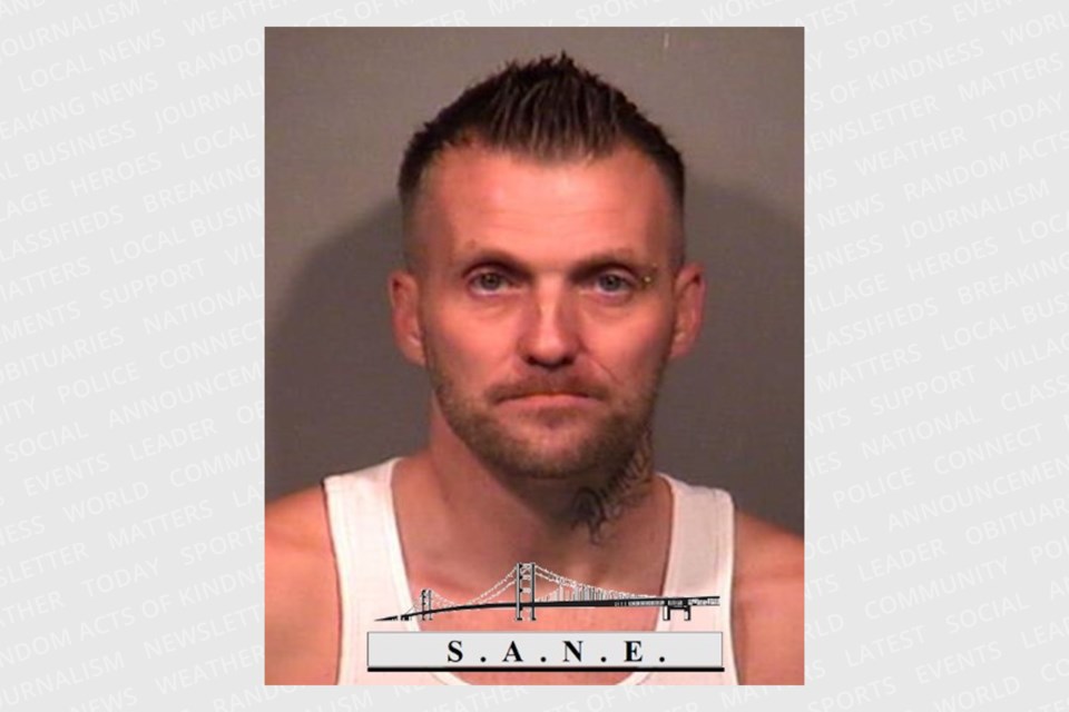 Jonathon Matthew Carney was arrested after police found suspected methamphetamine hidden inside a vehicle during a traffic stop in Cheboygan on Oct. 1, 2024