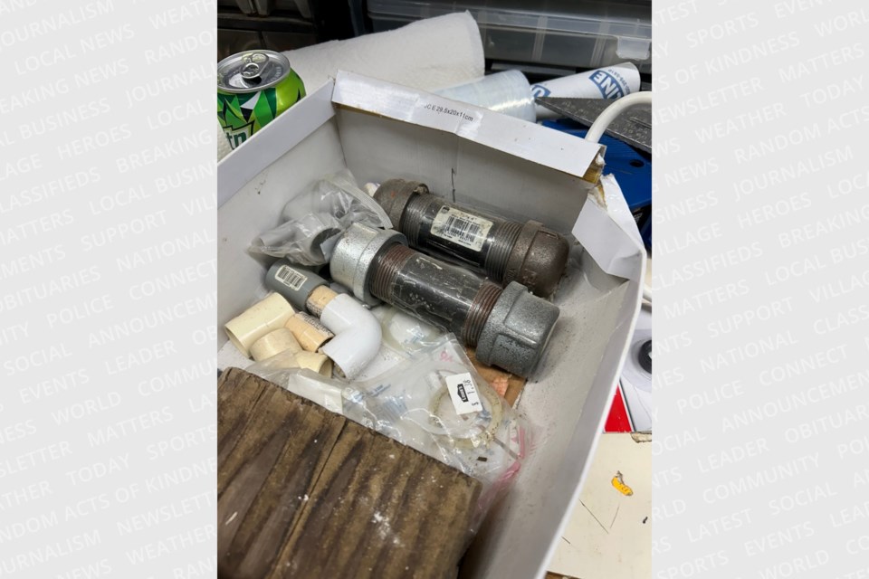 Police responded to a Harbor Springs business after a donated box had several items believed to be pipe bombs.