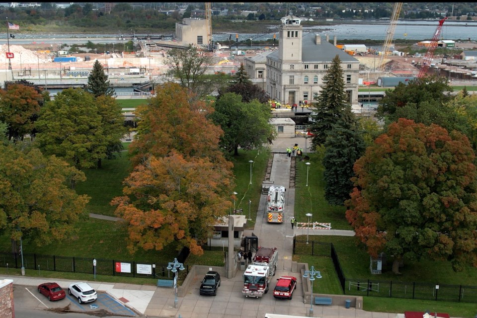 Sault Ste. Marie City Police and Fire responded to the Soo Locks for smoke reported in the Administration building.