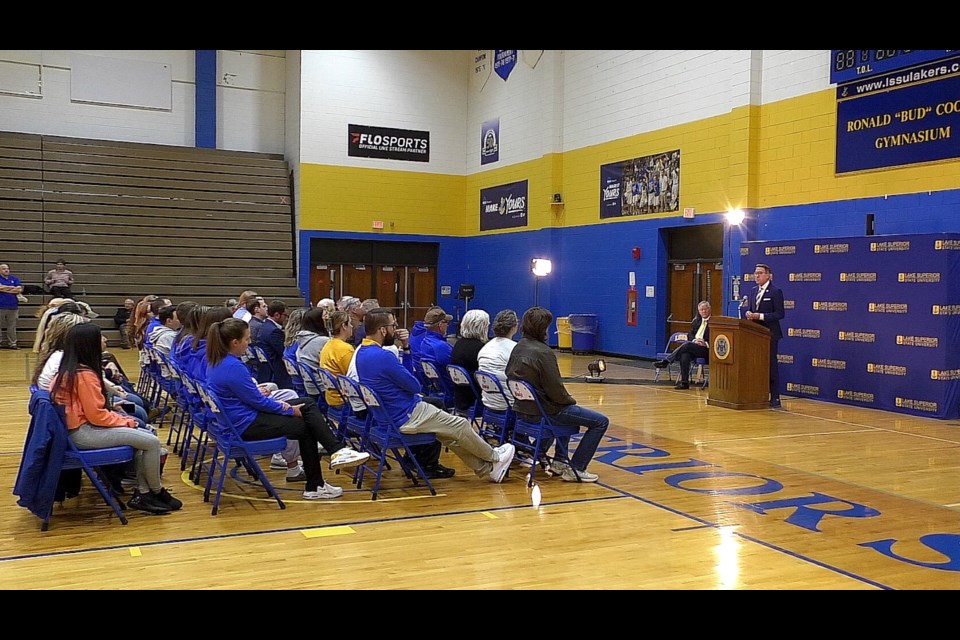 Tory Lindley was formally introduced at the new LSSU Athletic Director Friday afternoon.