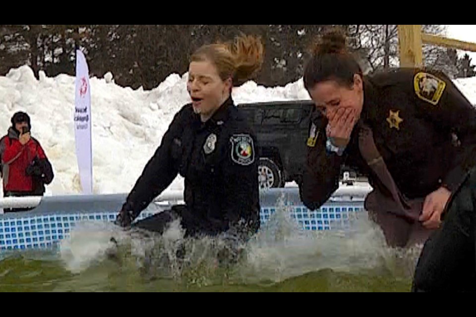 Two Law Enforcement Officers took the plunge a few years back at the event at the Elks Lodge.