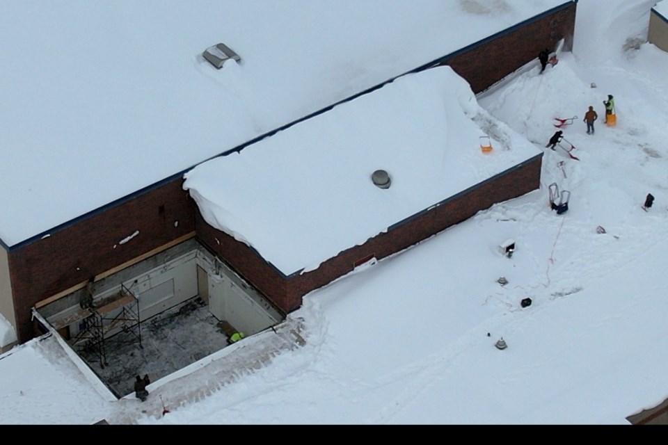 The portion of the roof that collapsed was above the room that was used for E-Sports activities.